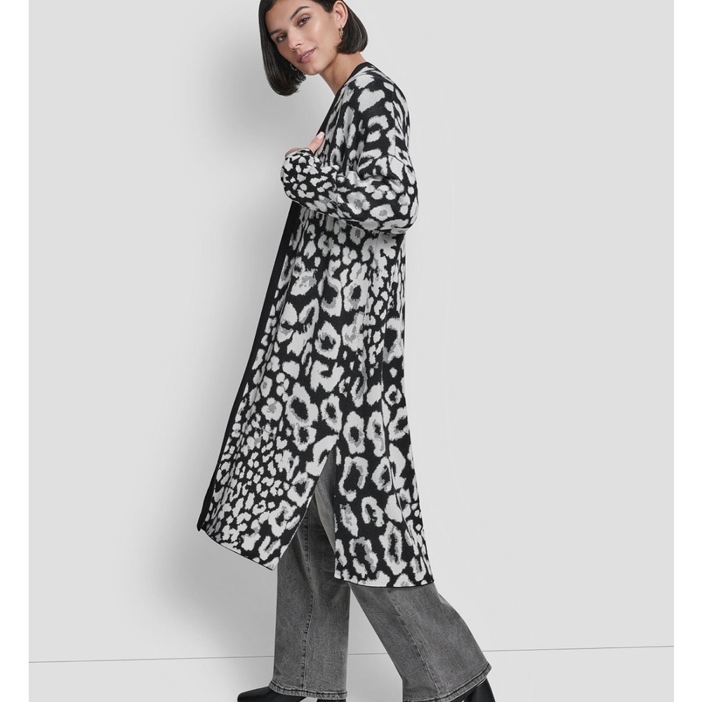 DKNY Leopard Patterned Cardigan - image 3